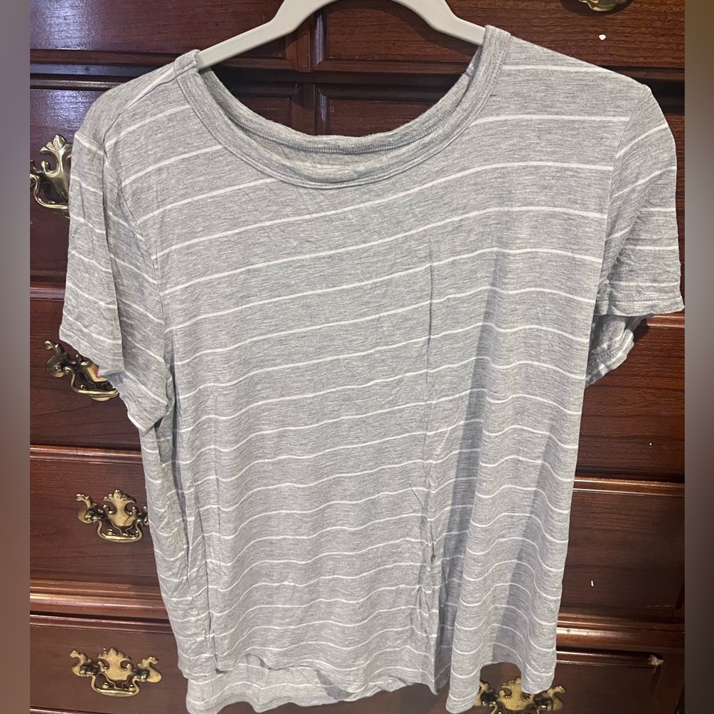 SO grey stripe top, size XL